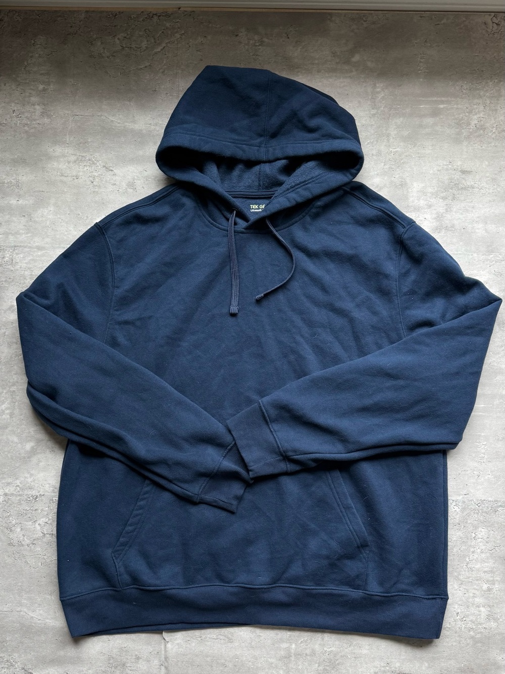 Tek Gear Mens Ultrasoft Fleece Hoodie Navy Blue XL Pullover Skater Sweatshirt